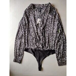 Sincerely Jules women's animal print bodysuit‎ size medium